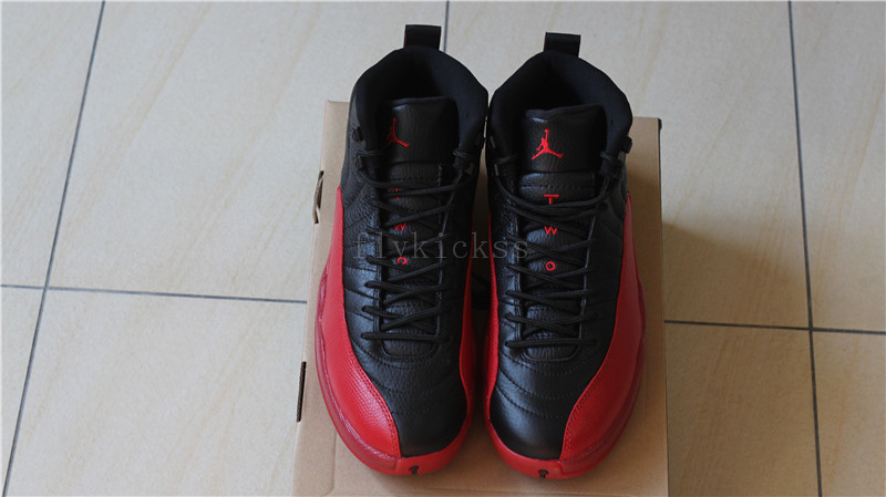 Air Jordan 12 Black Varsity Red Flu Game